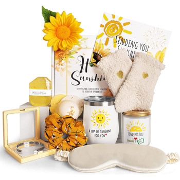 paquete de cuidado de canasta de regalos de girasol envios estados unidos colombia mexico venezuela panama ecuador